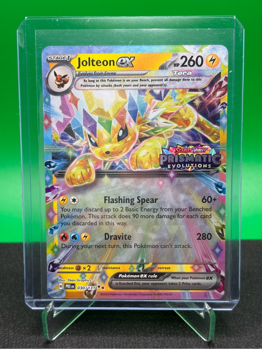 Stamped Prismatic Evolutions Jolteon EX  Pokémon Card